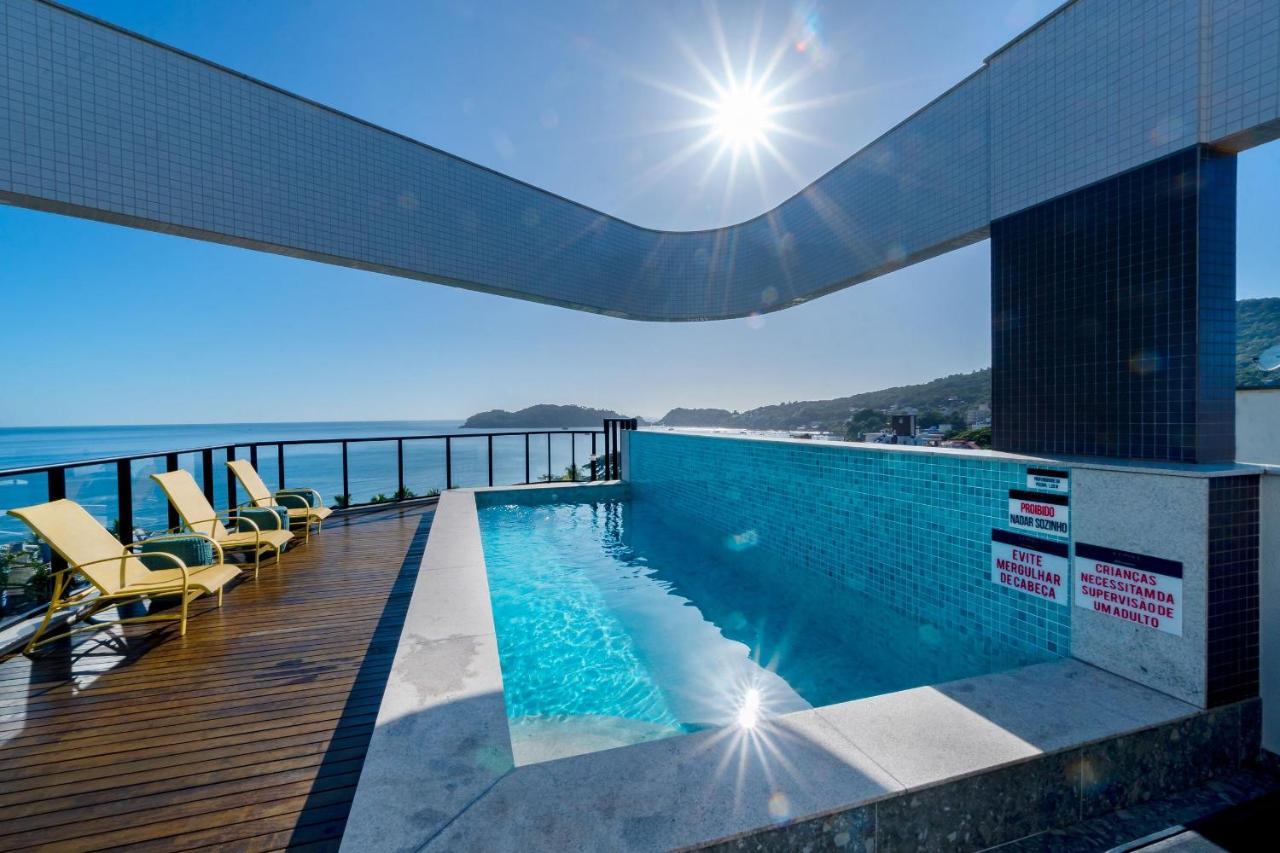 Confortavel Loft Com Vista Para O Mar - Condominio Com Piscina Bombinhas Exterior photo